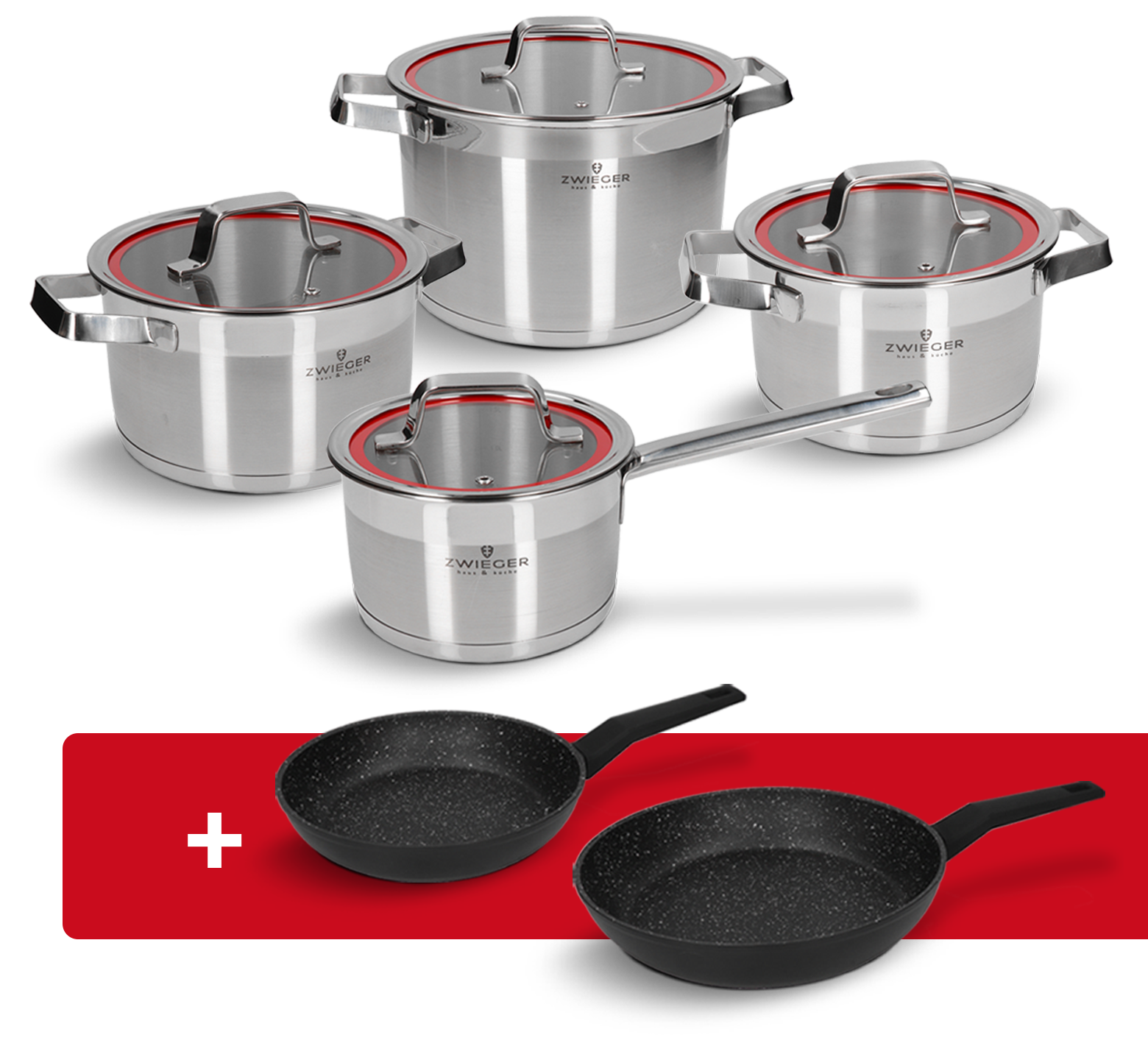 Zestaw garnków 8 el. Klassiker + Patelnie 24 i 28 cm Forte