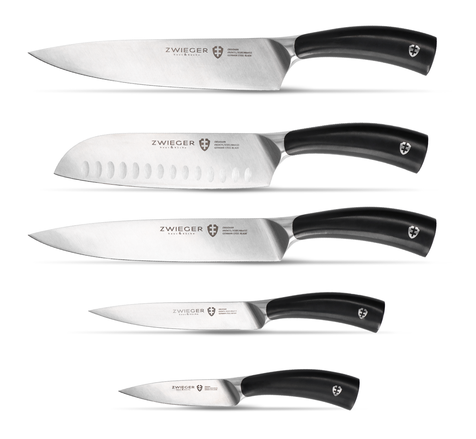 Zestaw noży 5 el. Obsidian Zwieger