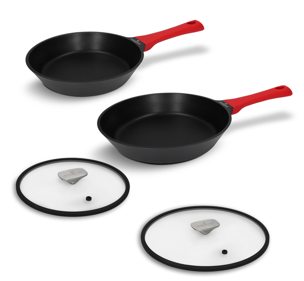 Zestaw patelni i pokrywek 4 el. Obsidian Zwieger