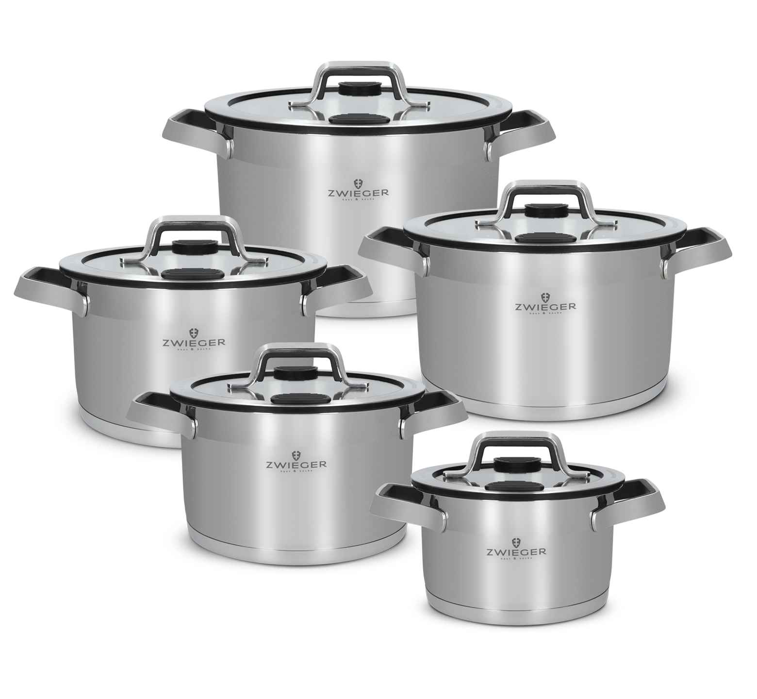 Zestaw garnków 10 el. Klassiker PRO Black Zwieger