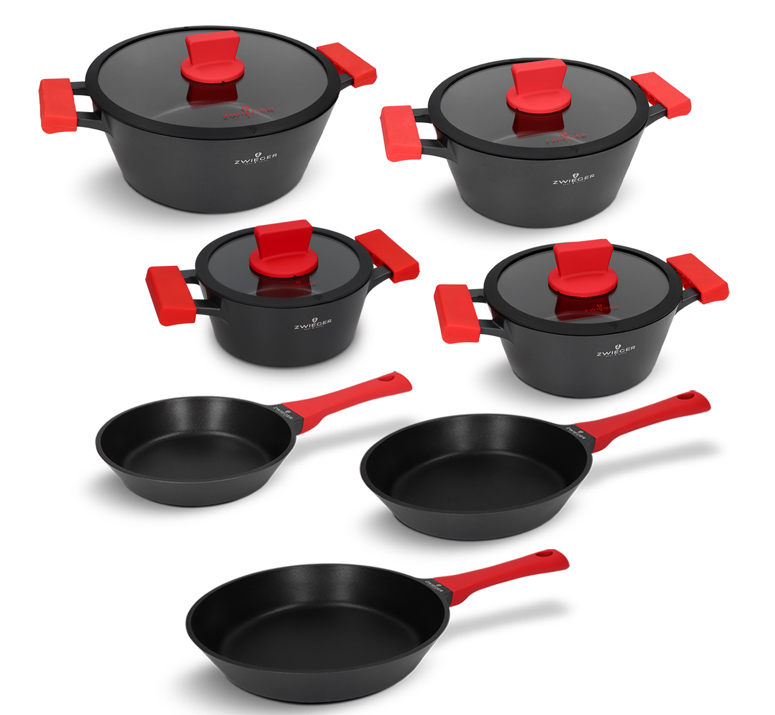 Zestaw garnków i patelni 11 el. Obsidian Zwieger